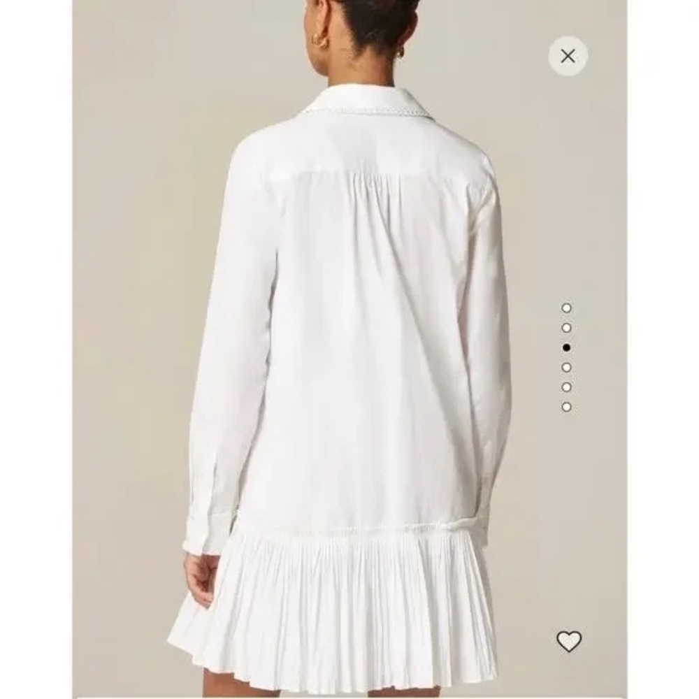 New! J. Crew Amelia Long Sleeve Cotton Poplin Shirt Dress White 25206 - Picture 4 of 16